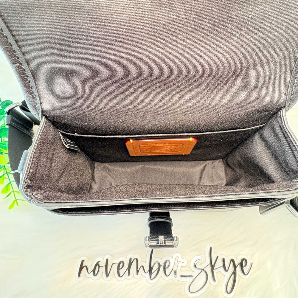 Coach Racer Gunmetal/Charcoal/Black Crossbody Bag - Picture 11 of 15